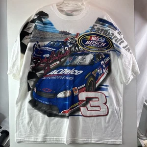 Vintage 90's Dale Earnhardt Jr All Over Print NASCAR T Shirt Sz XL - Picture 1 of 5