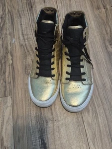 Supra Sky Top Gold Metallic High-Top Gold Sneakers US Kids 5 EU 37.5 GREAT LOOK - Picture 1 of 8