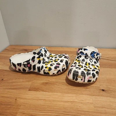 Crocs классический белый многоцветный леопард печать сабо горки - женщин - мужчин 5 - Изображение 1 из 4
