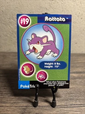 Tarjeta Rattata #19 Pokemon 1999 Burger King Poketrivia Mewtwo Strikes Back ¡Nueva!! Foto 1 de 4