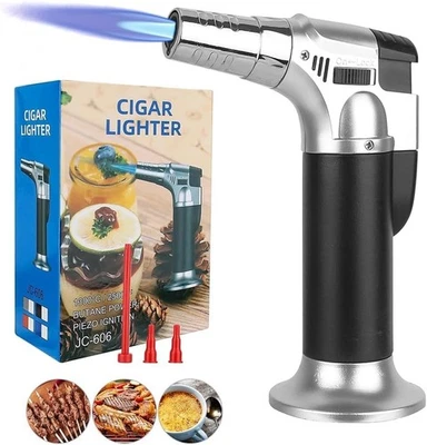 Kitchen Blow Torch Adjustable Flame Slide Security Lock Ergonomic Handle Durable - Image 1 of 4