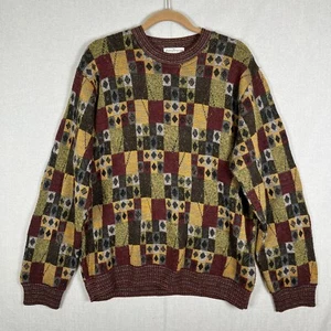 VTG Norm Thompson Wool Blend Sweater Large Multicolor 3D Knit Textured Jumper - Picture 1 of 5