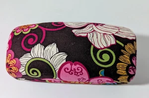 VERA BRADLEY Sunglasses Glasses Case Indio Hard Clamshell Brown Paisley - Picture 1 of 7