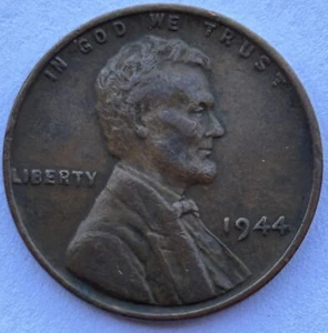 1944 Wheat Penny Error No Mint Mark “L” in Liberty Rim Error Cent Coin - Picture 1 of 3