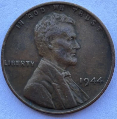 1944 Wheat Penny Error No Mint Mark “L” in Liberty Rim Error Cent Coin - Image 1 of 3