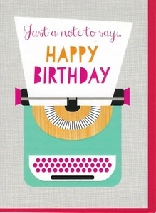Tarjeta de felicitación de feliz cumpleaños Just a Note to Say - en blanco por dentro nueva - Imagen 1 de 1