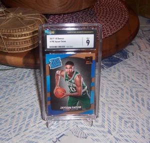 JAYSON TATUM-Celtics-2017-18 Donruss Rated Rookie Card #198 CSG 9 MINT - Bild 1 von 5