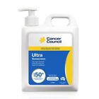 Cancer Council Ultra Sunscreen SPF50+ Pump 1L - UVA UVB Broad Protection