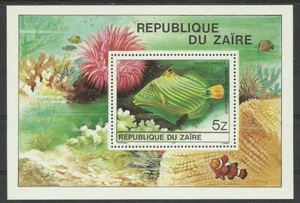 Zaire 1980 year, block mint MNH (**) fish - Picture 1 of 1