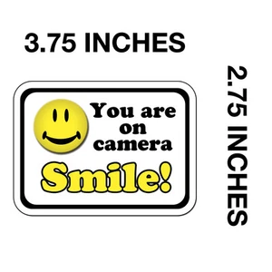 your video surveillance stickers decals (SMILE you're YOU ARE ON CAMERA) cctv - Bild 1 von 1