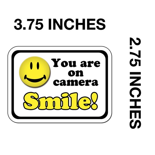 your video surveillance stickers decals (SMILE you're YOU ARE ON CAMERA ...