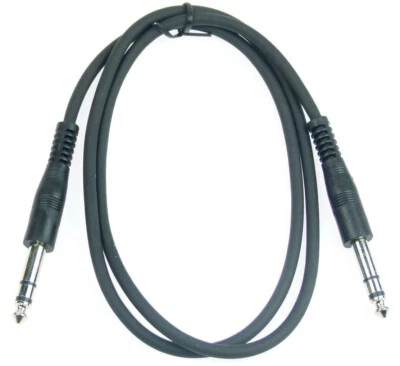 ADAM HALL 90 cm Patchkabel Stereo Klinke TRS 6,3 mm Klinkekabel Kabel 0,9 m