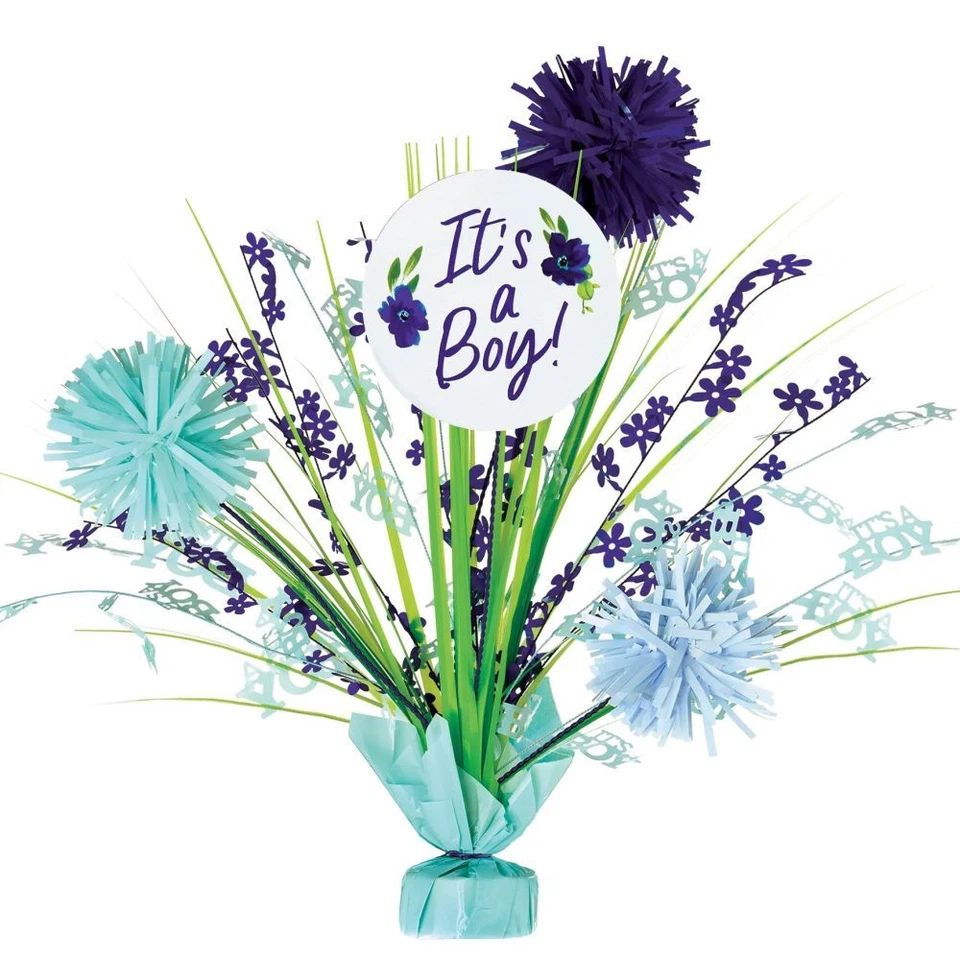 Центральный элемент мишуры Baby In Bloom Sweet Baby Boy 18 дюймов для душа мальчика - Изображение 1 из 1