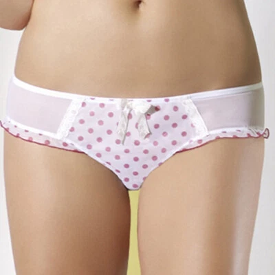 Slip Brief Panache Cleo Toni Blanco Con Puntos Rosados 42 44 46 - Imagen 1 de 4