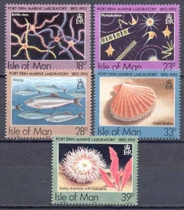 Isla de Man 1992 Yvert #541/45 Laboratorio Marino MNH-VF - Imagen 1 de 1