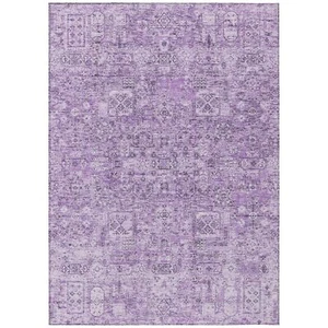CHANTILLE ACN611 LILAC 5' X 7'6" INDOOR OUTDOOR AREA RUG EASY CLEAN MACHINE WASH - Picture 1 of 7
