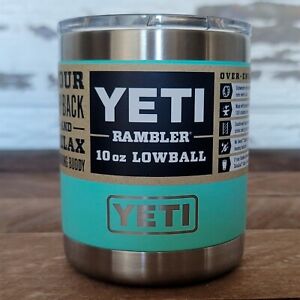 YETI® 10 onces Lowball - Authentique - Tout neuf - Mousse de mer - Couvercle sipper original