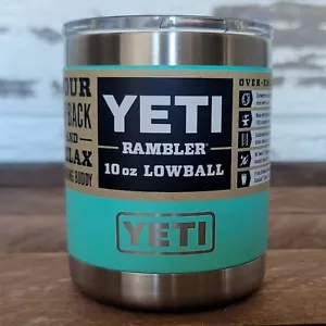 YETI® 10 Ounce Lowball - Authentic - Brand New - Seafoam - Original Sipper Lid - Picture 1 of 1
