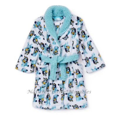 BLUEY Robe Size 2T-5T Girl Boy Toddler 2 3 4 5 Bathrobe Pajamas Cover Up Dog NWT - Image 1 of 2