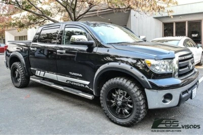 Viseras EOS para Toyota Tundra 07-21 doble cabina deflectores de ventana lateral EN CANAL Foto 1 de 4
