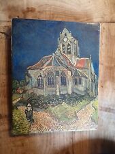 Joli petit Tableau reproduction des éditions Braun 1955 Van Gogh Église d'Auvers