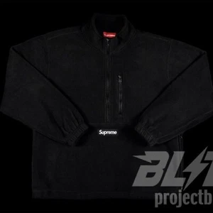 FW20 SUPREME POLARTEC HALF ZIP PULLOVER BLACK SIZE L LARGE 2020 - Picture 1 of 3