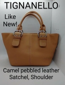 TIGNANELLO Camel Tan Leather Women's Satchel Handbag, Excellent condition - Bild 1 von 10