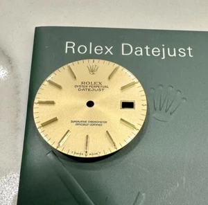 Authentic  Rolex DateJust 36mm Champagne Sticks Yellow Gold Dial 16013 *MINT* - Picture 1 of 5