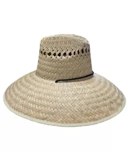 Men's Summer Hat Straw Sun Lifeguard Beach pescador Hat Wide Brim, One size - Picture 1 of 3