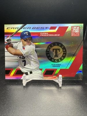 2004 Donruss Elite #CB-20 Карьера Лучшее Серебро Holofoil /1000 Иван Родригес - Изображение 1 из 2