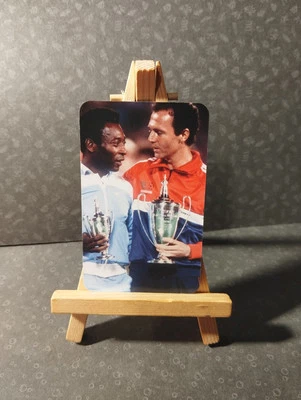 Franz Beckenbauer And Pele Rare Vintage Trading Card Bayeen München Brasilien - Bild 1 von 2