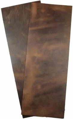 ELW 质朴皮革矩形 (5 英寸 x 14 英寸) 2 件套适用于工艺品/工具/爱好... — 第 1/4 张图片