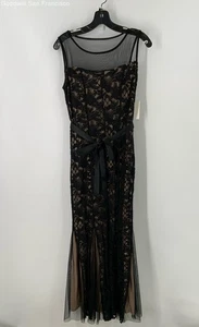 NWT Candalite Black Floral Lace Sleeveless Round Neck Maxi Womens Dress Size S - Picture 1 of 4