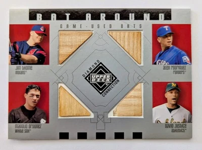 J THOME MAGS 2002 Upper Deck Diamond Connection Bat Around 4 Bats #BA-TRO AROD - Image 1 of 2