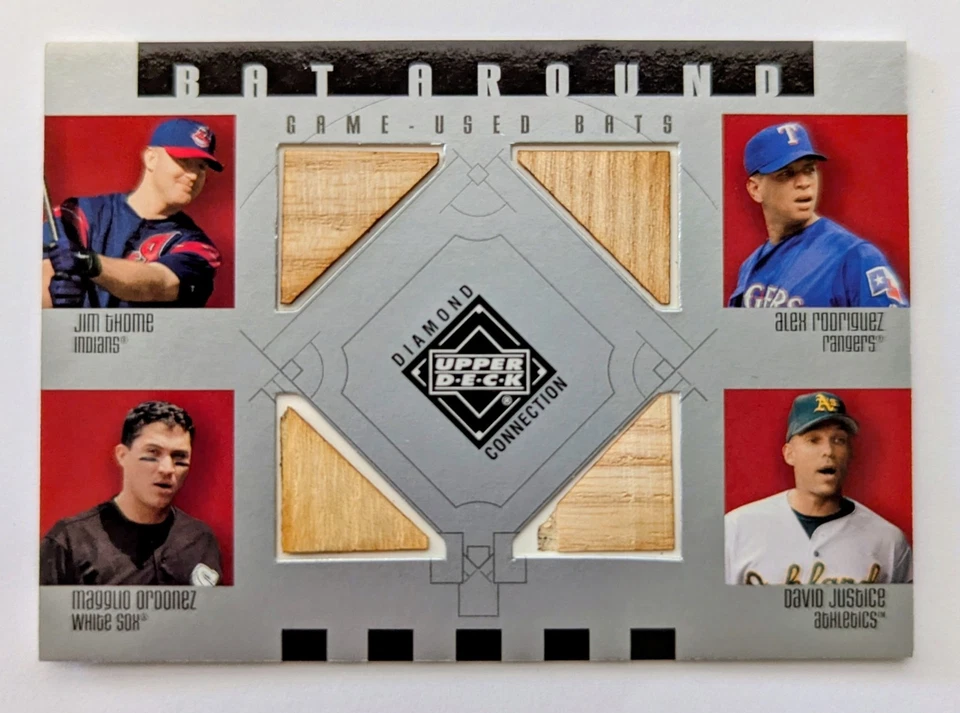 Bate J THOME MAGS 2002 cubierta superior conexión diamante alrededor de 4 murciélagos #BA-TRO AROD Foto 1 de 2