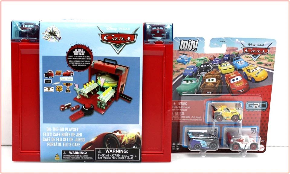 LOT 2 - Disney Cars On-the-Go FLOs CAFE Playset + 5 CAR Radiator Springs🌟NEW🌟 - Image 1 of 4