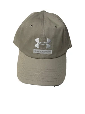Under Armour Hat Mens Adjustable Strapback Stretch Sweatband Khaki White - Image 1 of 4