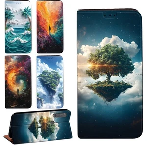 Printed Leather Flip Wallet Cover Case - Fit Alcatel 1C 1S 1V 3L (2020) Phone - Picture 1 of 24