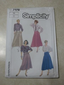 SIMPLICITY #7178 VTG 1985 MISSES' SKIRT PATTERN -SIZE 10- UNCUT - Imagen 1 de 4