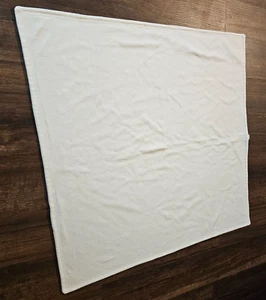 Vintage Baby Gap 2003 White Velour Velvet Blanket Cotton Polyester Blend 30x30" - Picture 1 of 7