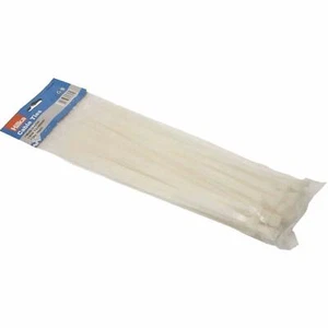Hilka 7.2mm x 300mm Strong Nylon Zip Cable Ties White Pack of 50 - Picture 1 of 6