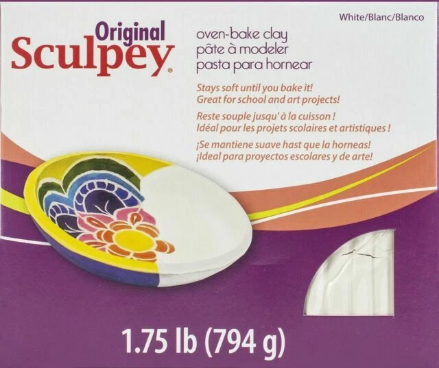 Polyform Sculpey Polymer Clay - White, 1.75 lb