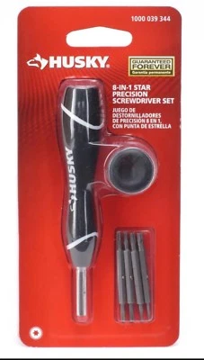 New Husky 8-in-1 Precision Torx Star Screwdriver Set T4 T5 T6 T7 T8 T9 T10 T15 - Image 1 of 2
