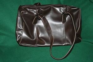 Nine West Brown Leather Handbag Messenger Bag, Very nice
