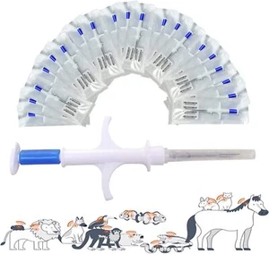 100 Pack 1.4x8mm Pet ID Microchip Tags RFID Animal Identification 134.2Khz FDX-B - Picture 1 of 7