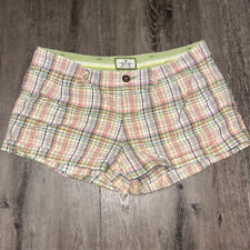 Y2K Plaid Low Rise Shorts Granola Western Boho American Eagle Outfitters Size 4
