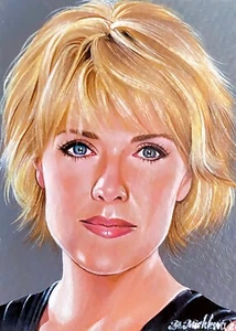 Limited Edition ACEO PRINT SG-1 Stargate Sam Carter Amanda Tapping M . Mishkova - Picture 1 of 1