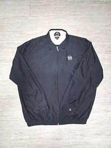 Vintage Ashworth Golf Windbreaker Jacket Mens X Large Black / Tan Pebble Beach - Picture 1 of 16