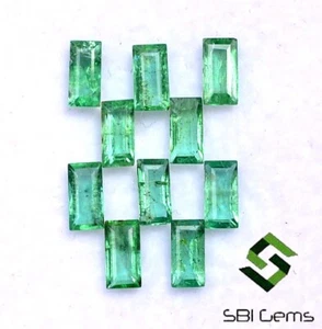 2.07 CTS Natural Emerald Baguette Cut 5x2.50 mm Lot 10 Pcs Calibrated Loose Gems - Picture 1 of 6