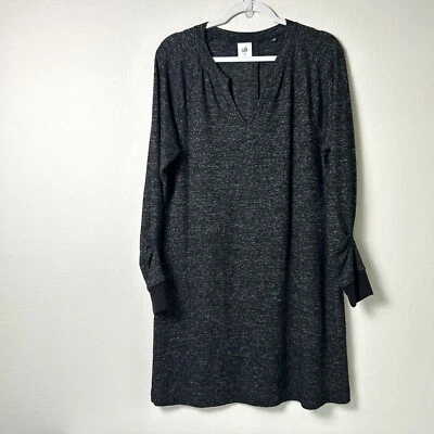 Vestido Suéter CAbi PJ Talla M Gris Manga Larga Acanalada Cuello Dividido Elastizado 3829 Foto 1 de 4